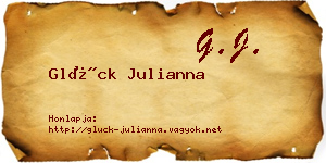 Glück Julianna névjegykártya